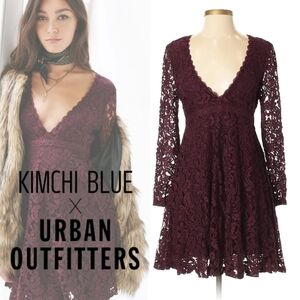 Kimchi Blue x Urban Outfitters | Vixen Babydoll Dress | Wine / Maroon | …